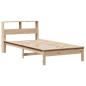 Preview: Massivholzbett mit Regal ohne Matratze 100x200 cm Kiefer