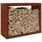 Preview: Brennholzregal 100x40x80 cm Wetterfester Stahl