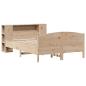 Preview: Massivholzbett mit Regal ohne Matratze 135x190 cm Kiefer