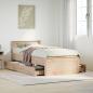Preview: ARDEBO.de - Massivholzbett ohne Matratze mit Kopfteil 90x200 cm Kiefernholz