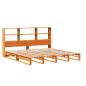 Preview: Massivholzbett ohne Matratze Wachsbraun 180x200 cm Massivholz