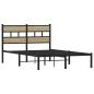 Preview: Metallbett ohne Matratze Sonoma-Eiche 120x190 cm