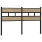Preview: Ersatz-Kopfteil Sonoma-Eiche 135 cm Eisen und Holzwerkstoff