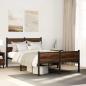 Preview: ARDEBO.de - Bettgestell ohne Matratze Braun Eiche 120x200 cm Holzwerkstoff