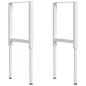 Preview: Werkbank 100x60x(73-99,5) cm Massivholz Akazie Rechteckig