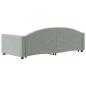 Preview: Tagesbett Ausziehbar mit Schubladen Hellgrau 90x190 cm Samt