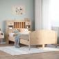 Preview: ARDEBO.de - Massivholzbett mit Regal ohne Matratze 135x190 cm Kiefer
