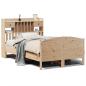 Preview: Massivholzbett mit Regal ohne Matratze 135x190 cm Kiefer