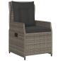 Preview: 5-tlg. Garten-Essgruppe mit Kissen Grau Poly Rattan