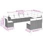Preview: 10-tlg. Garten-Sofagarnitur mit Kissen Hellgrau Poly Rattan