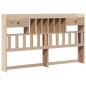 Preview: Massivholzbett mit Regal ohne Matratze 180x200 cm Kiefernholz
