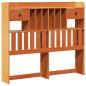 Preview: Massivholzbett mit Regal ohne Matratze Wachsbraun 135x190 cm