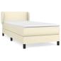 Preview: Boxspringbett mit Matratze Creme 80x200 cm Kunstleder