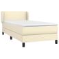 Preview: Boxspringbett mit Matratze Creme 80x200 cm Kunstleder