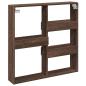 Preview: Wandschrank Braun Eichen-Optik 80x15x80 cm Holzwerkstoff