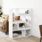 Preview: ARDEBO.de - B?cherregal Wei? 100x33x125,5 cm Holzwerkstoff