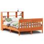 Preview: Massivholzbett ohne Matratze Wachsbraun 140x190 cm Kiefernholz