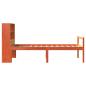 Preview: Massivholzbett mit Regal ohne Matratze Wachsbraun 75x190 cm