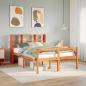Preview: ARDEBO.de - Massivholzbett ohne Matratze Wachsbraun 140x190 cm Massivholz