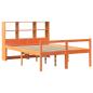 Preview: Massivholzbett ohne Matratze Wachsbraun 140x190 cm Massivholz