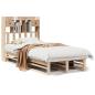 Preview: Massivholzbett mit Regal ohne Matratze 90x200 cm Kiefer