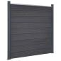 Preview: Zaunelement-Set Grau 872x186 cm WPC