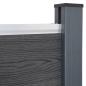 Preview: Zaunelement-Set Grau 872x186 cm WPC