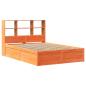 Preview: Massivholzbett ohne Matratze Wachsbraun 140x190 cm Kiefernholz