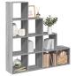 Preview: ARDEBO.de - Raumteiler-Bücherregal 4 Stufen Grau Sonoma 131,5x29x131,5 cm