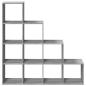 Preview: Raumteiler-Bücherregal 4 Stufen Grau Sonoma 131,5x29x131,5 cm