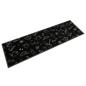 Preview: ARDEBO.de - Küchenteppich Waschbar ?Morning?-Aufdruck Schwarz 45x150 cm Samt