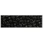 Preview: Küchenteppich Waschbar ?Morning?-Aufdruck Schwarz 45x150 cm Samt