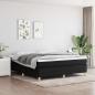Preview: ARDEBO.de - Boxspringbett mit Matratze Schwarz 160x200 cm Stoff