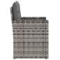 Preview: Gartensessel mit Kissen Grau Poly Rattan