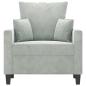 Preview: Sessel Hellgrau 60 cm Samt
