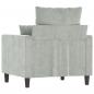 Preview: Sessel Hellgrau 60 cm Samt