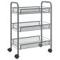 Preview: Küchenwagen 3 Etagen Grau 46x26x64 cm Eisen