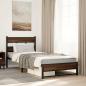 Preview: ARDEBO.de - Metallbett ohne Matratze Eichen-Optik 100x200 cm