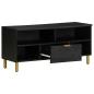 Preview: TV-Schrank Schwarz 100x33x46 cm Holzwerkstoff