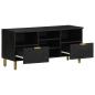 Preview: TV-Schrank Schwarz 100x33x46 cm Holzwerkstoff