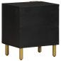 Preview: Nachttische 2 Stk. Schwarz 40x33x46 cm Massivholz Mango