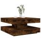 Preview: ARDEBO.de - Couchtisch 360-Grad Drehbar Räuchereiche 70x70x34,5 cm