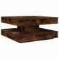 Preview: Couchtisch 360-Grad Drehbar Räuchereiche 70x70x34,5 cm