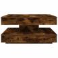 Preview: Couchtisch 360-Grad Drehbar Räuchereiche 70x70x34,5 cm