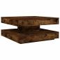 Preview: Couchtisch 360-Grad Drehbar Räuchereiche 70x70x34,5 cm