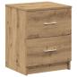 Preview: Nachttisch mit 2 Schubladen Artisan-Eiche 40x36x50 cm