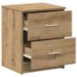 Preview: Nachttisch mit 2 Schubladen Artisan-Eiche 40x36x50 cm