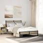 Preview: ARDEBO.de - Metallbett ohne Matratze Sonoma-Eiche 120x200 cm