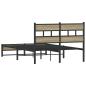 Preview: Metallbett ohne Matratze Sonoma-Eiche 120x200 cm