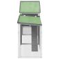 Preview: Kaninchenstall Grau 185,5x60,5x109,5 cm Massivholz Kiefer
